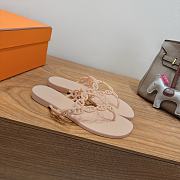 Hermes Island Sandals Rubber Beige - 4