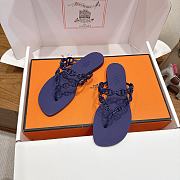 Hermes Island Sandals Rubber Purple - 6