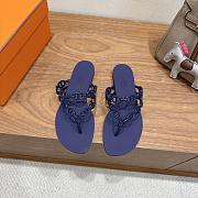 Hermes Island Sandals Rubber Purple - 2