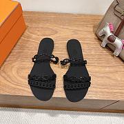 Hermes Rivage Sandals Rubber Black - 5