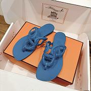 Hermes Egerie Sandals Rubber Blue - 3