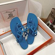 Hermes Egerie Sandals Rubber Blue - 2