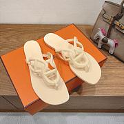 Hermes Egerie Sandals Rubber Beige - 4
