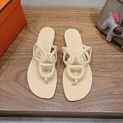 Hermes Egerie Sandals Rubber Beige - 3