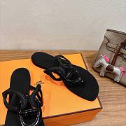 Hermes Egerie Sandals Rubber Black - 5