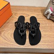 Hermes Egerie Sandals Rubber Black - 4