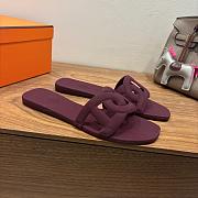 Hermes Aloha Sandal Rubber Burgundy - 6