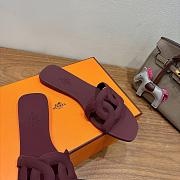 Hermes Aloha Sandal Rubber Burgundy - 5