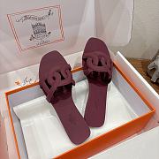 Hermes Aloha Sandal Rubber Burgundy - 4