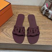 Hermes Aloha Sandal Rubber Burgundy - 3