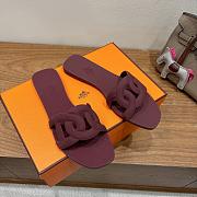 Hermes Aloha Sandal Rubber Burgundy - 2
