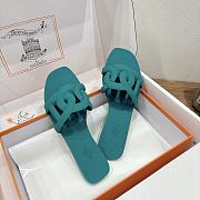 Hermes Aloha Sandal Rubber Oxford Green - 6