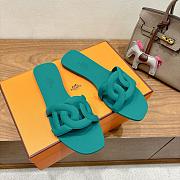 Hermes Aloha Sandal Rubber Oxford Green - 5