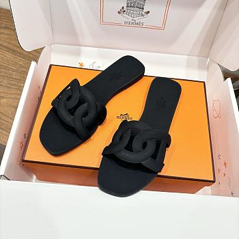 Hermes Aloha Sandal Rubber Black