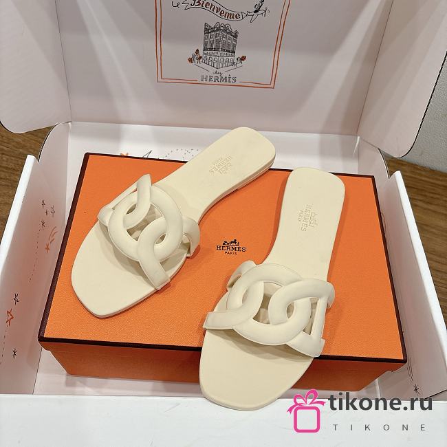 Hermes Aloha Sandal Rubber Beige - 1