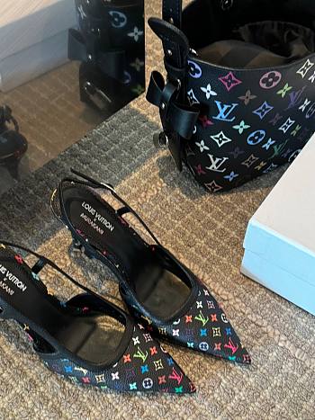 LV x TM Slingback Pump Monogram Black