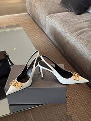 Balenciaga Slingback Pumps White Gold 8cm - 6