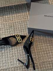 Balenciaga Slingback Pumps Black Gold 8cm - 3