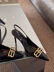 Balenciaga Slingback Pumps Black Gold 8cm - 5