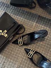 Balenciaga Slingback Pumps Black Gold 8cm - 6