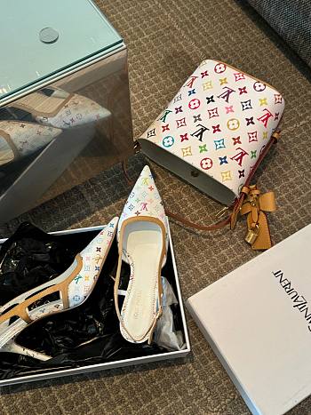 LV x TM Slingback Pump Monogram White