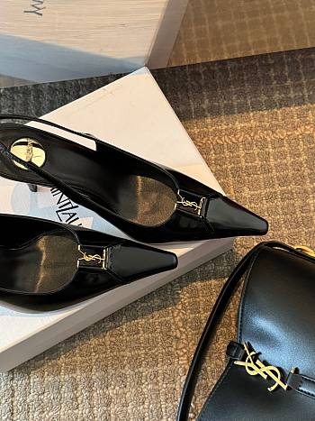 Saint Laurent 90mm Babylone Breteuil Pumps Black