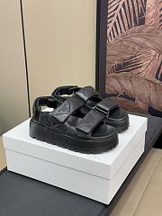 Prada Padded Nappa Leather Sandal Black - 1