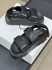 Prada Padded Nappa Leather Sandal Black - 2
