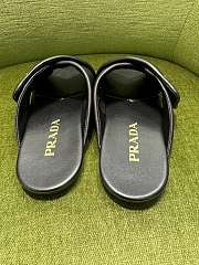 Prada Black Padded Nappa Leather Slides - 3