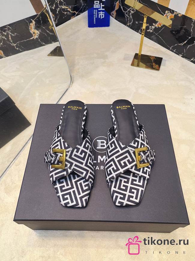 Balmain Jacquard with PB Monogram Black White - 1