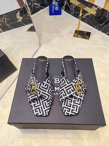 Balmain Jacquard with PB Monogram Black White