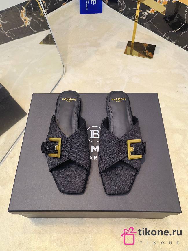 Balmain Jacquard with PB Monogram Black  - 1