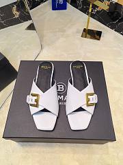 Balmain Jacquard White Leather - 1