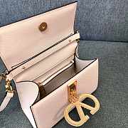 Valentino Garavani Vsling Small Handbag In Grainy Calfskin With Jewel Logo White - 22x17x9cm - 3