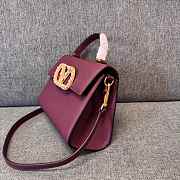 Valentino Garavani Vsling Small Handbag In Grainy Calfskin With Jewel Logo Red - 22x17x9cm - 3