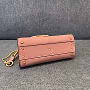 Valentino Garavani Vsling Small Handbag In Grainy Calfskin With Jewel Logo Pink - 22x17x9cm - 6