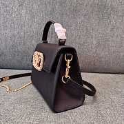 Valentino Garavani Vsling Small Handbag In Grainy Calfskin With Jewel Logo Black - 22x17x9cm - 6