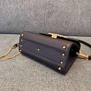 Valentino Garavani Vsling Small Handbag In Grainy Calfskin With Jewel Logo Black - 22x17x9cm - 4