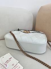 Valentino Garavani Quiltie 67 Medium Shoulder Bag In Quilted Nappa Leather White - 24x16x6.5cm - 4