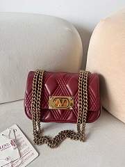 Valentino Garavani Quiltie 67 Small Shoulder Bag Red - 19x13x6cm - 1