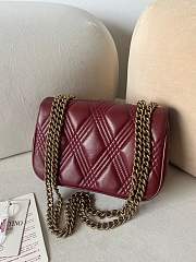 Valentino Garavani Quiltie 67 Small Shoulder Bag Red - 19x13x6cm - 4