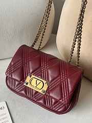Valentino Garavani Quiltie 67 Small Shoulder Bag Red - 19x13x6cm - 2