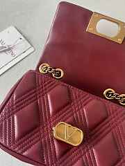 Valentino Garavani Quiltie 67 Small Shoulder Bag Red - 19x13x6cm - 3