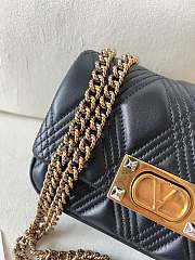 Valentino Garavani Quiltie 67 Small Shoulder Bag Black - 19x13x6cm - 2