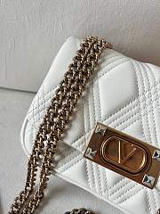 Valentino Garavani Quiltie 67 Small Shoulder Bag White - 19x13x6cm - 6