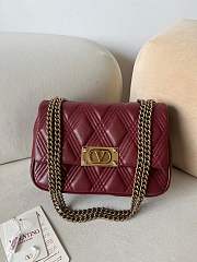 Valentino Garavani Quiltie 67 Medium Shoulder Bag Red - 23x17x8cm - 1