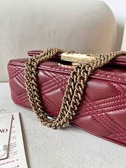 Valentino Garavani Quiltie 67 Medium Shoulder Bag Red - 23x17x8cm - 2