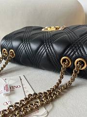 Valentino Garavani Quiltie 67 Medium Shoulder Bag Black - 23x17x8cm - 4