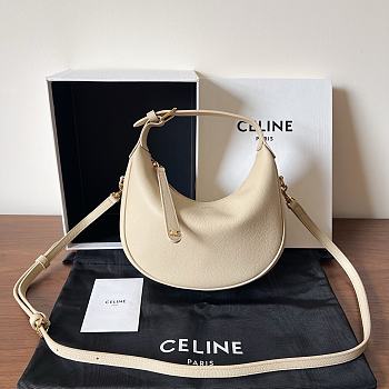 Teen Celine Lulu In Grained calfskin Rice - 24x21x5cm