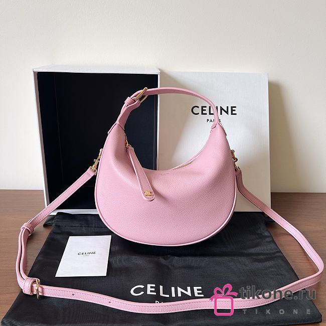 Teen Celine Lulu In Grained calfskin Pink - 24x21x5cm - 1